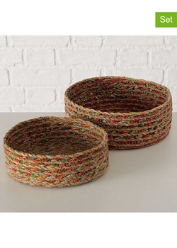 Boltze Koszyki (2 szt.) "Avalua" w kolorze jasnobrązowym ze wzorem ze sklepu Limango Polska w kategorii Pojemniki kuchenne - zdjęcie 188576376