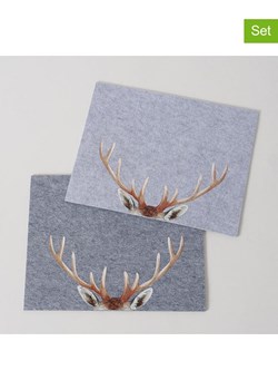 Boltze Podkładki stołowe (2 szt.) "Aspen" w kolorze szaro-brązowym - 45 x 35 cm ze sklepu Limango Polska w kategorii Podkładki na stół - zdjęcie 188576397