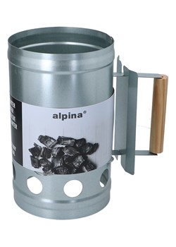 Alpina Komin w kolorze srebrnym do rozpalania - wys. 27 x Ø 16 cm ze sklepu Limango Polska w kategorii Pozostałe wyposażenie ogrodowe - zdjęcie 188576718