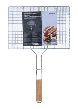 Alpina Kosz w kolorze srebrnym do grillowania - 35 x 55 cm ze sklepu Limango Polska w kategorii Pozostałe wyposażenie ogrodowe - zdjęcie 188576719