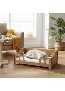 Paws&amp;Whiskers Legowisko "Lyra" w kolorze jasnobrązowo-kremowym dla kota - 53 x 18 x 33 cm ze sklepu Limango Polska w kategorii Dla zwierząt - zdjęcie 188576777