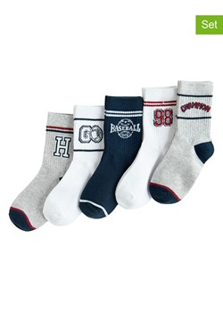 COOL CLUB Skarpety (5 par) w kolorze granatowo-biało-szarym ze sklepu Limango Polska w kategorii Skarpetki dziecięce - zdjęcie 188576997