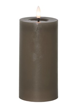 STAR Trading Świeca woskowa LED "Flame Flow Pillar" w kolorze szarobrązowym - wys. 17,5 cm ze sklepu Limango Polska w kategorii Świece i dyfuzory - zdjęcie 188577115