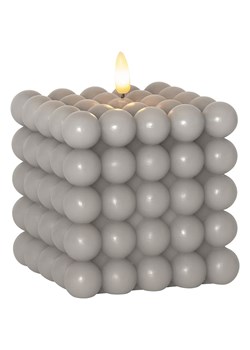 STAR Trading Świeca LED "Flame Dot" w kolorze szarym - wys. 12,5 cm ze sklepu Limango Polska w kategorii Świece i dyfuzory - zdjęcie 188577145