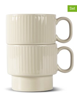 Sagaform Kubki (2 szt.) "Coffee &amp; More" w kolorze kremowym do herbaty - 500 ml ze sklepu Limango Polska w kategorii Dzbanki i zaparzacze - zdjęcie 188577276