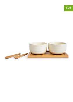 Sagaform 5-częściowy zestaw w kolorze beżowo-białym do serwowania - 17,5 x 6 x 9 cm ze sklepu Limango Polska w kategorii Misy i tace dekoracyjne - zdjęcie 188577287