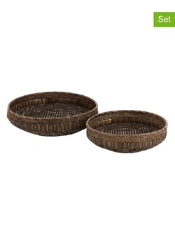 J Line Miski dekoracyjne (2 szt.) w kolorze brązowym ze sklepu Limango Polska w kategorii Misy i tace dekoracyjne - zdjęcie 188577716