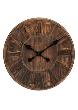 J Line Zegar ścienny w kolorze jasnobrązowym - Ø 40 cm ze sklepu Limango Polska w kategorii Zegary - zdjęcie 188577765