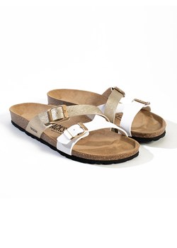 BACKSUN Klapki "Talca" w kolorze złoto-białym ze sklepu Limango Polska w kategorii Klapki damskie - zdjęcie 188579268