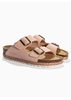 BACKSUN Skórzane klapki "Vada" w kolorze jasnoróżowym ze sklepu Limango Polska w kategorii Klapki damskie - zdjęcie 188579556