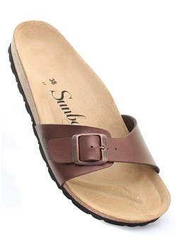 Sunbay Klapki "Jasmin" w kolorze brązowym ze sklepu Limango Polska w kategorii Klapki damskie - zdjęcie 188580109