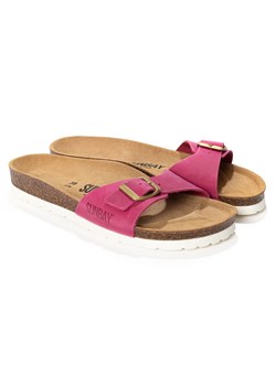 Sunbay Skórzane klapki "Jasmin" w kolorze różowym ze sklepu Limango Polska w kategorii Klapki damskie - zdjęcie 188580698