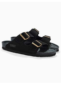 Sunbay Skórzane klapki "Trefle" w kolorze czarnym ze sklepu Limango Polska w kategorii Klapki damskie - zdjęcie 188581199