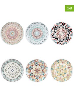 Villa d´Este Talerze (6 szt.) "Sharm" w kolorze błękitno-żółtym na owoce - Ø 22 cm ze sklepu Limango Polska w kategorii Naczynia - zdjęcie 188581297