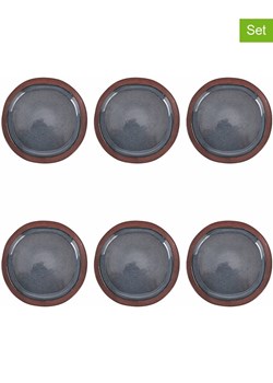 Villa d´Este Talerze obiadowe (6 szt.) "Bretagne" w kolorze granatowo-brązowym - Ø 26,5 cm ze sklepu Limango Polska w kategorii Naczynia - zdjęcie 188581348