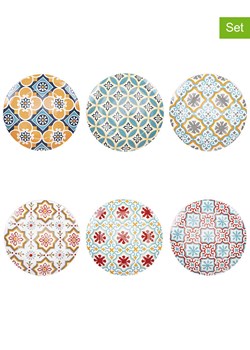 Villa d´Este Talerze (6 szt.) "Valladolid" ze wzorem na owoce - Ø 21,5 cm ze sklepu Limango Polska w kategorii Naczynia - zdjęcie 188581426