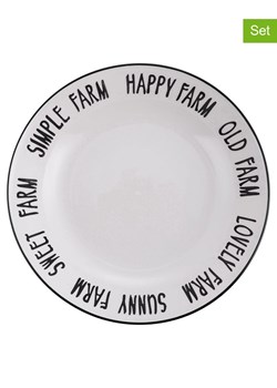 Villa d´Este Talerze głębokie (6 szt.) "Farm" w kolorze czarno-białym - Ø 20 cm ze sklepu Limango Polska w kategorii Naczynia - zdjęcie 188581516