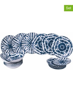 Villa d´Este 18-częściowy zestaw talerzy "The Blue" w kolorze granatowym ze sklepu Limango Polska w kategorii Naczynia - zdjęcie 188581608