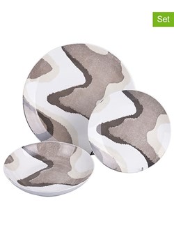 Villa d´Este 18-częściowy zestaw talerzy "Sand" w kolorze beżowo-białym ze sklepu Limango Polska w kategorii Naczynia - zdjęcie 188581736