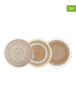 Villa d´Este Podkładki stołowe (6 szt.) w kolorze brązowo-białym - Ø 38 cm ze sklepu Limango Polska w kategorii Podkładki na stół - zdjęcie 188582669