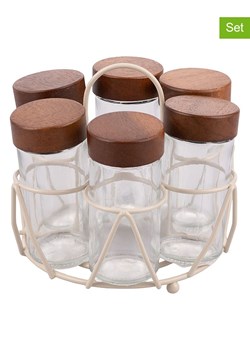 Villa d´Este 6-częściowy zestaw "Toni" w kolorze kremowo-brązowym - 90 ml ze sklepu Limango Polska w kategorii Pojemniki kuchenne - zdjęcie 188582857