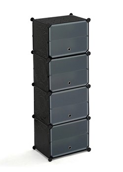 IDOMYA Essentials Szafka w kolorze czarnym na buty - 43 x 122 x 32 cm ze sklepu Limango Polska w kategorii Szafy - zdjęcie 188583339