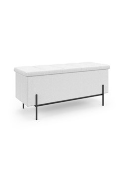 IDOMYA Essentials Ławka w kolorze białym ze schowkiem - 100 x 45 x 37 cm ze sklepu Limango Polska w kategorii Meble - zdjęcie 188583376