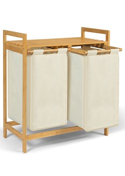 IDOMYA Essentials Kosz w kolorze beżowo-jasnobrązowym na pranie - 64 x 73 x 33 cm ze sklepu Limango Polska w kategorii Akcesoria łazienkowe - zdjęcie 188583445