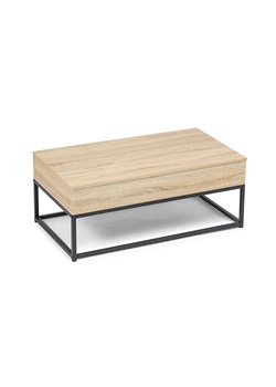 IDOMYA Factory Ława "Memphis" w kolorze jasnobrązowo-czarnym - 100 x 40 x 55 cm ze sklepu Limango Polska w kategorii Stoliki kawowe - zdjęcie 188584588