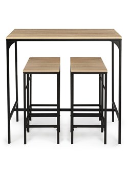 IDOMYA Factory 5-częściowy zestaw "Memphis" w kolorze jasnobrązowo-czarnym do jadalni ze sklepu Limango Polska w kategorii Stoliki kawowe - zdjęcie 188584618