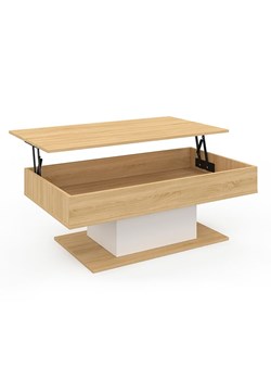 IDOMYA Factory Ława "Tania" w kolorze jasnobrązowo-białym - 110 x 40 x 60 cm ze sklepu Limango Polska w kategorii Stoliki kawowe - zdjęcie 188584907