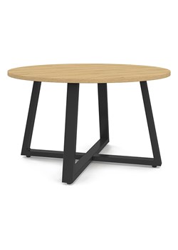 IDOMYA Factory Stół "Sana" w kolorze beżowo-czarnym do jadalni - wys. 83 x Ø 100 cm ze sklepu Limango Polska w kategorii Stoliki kawowe - zdjęcie 188585076