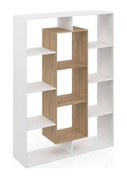 IDOMYA Essentials Regał w kolorze biało-jasnobrązowym na książki - 90 x 143 x 30 cm ze sklepu Limango Polska w kategorii Regały i witryny - zdjęcie 188585126