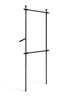 IDOMYA Essentials Garderoba w kolorze czarnym - 112 x 278 cm ze sklepu Limango Polska w kategorii Szafy - zdjęcie 188585237