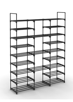 IDOMYA Essentials Regał w kolorze czarnym na buty - 127 x 157 x 31 cm ze sklepu Limango Polska w kategorii Szafy - zdjęcie 188585476