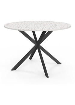 IDOMYA Essentials Stół w kolorze czarno-kremowym ze wzorem do jadalni - wys. 76 x Ø 110 cm ze sklepu Limango Polska w kategorii Stoliki kawowe - zdjęcie 188585719
