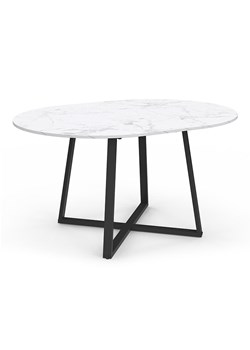 IDOMYA Factory Stół "Sana" w kolorze biało-czarnym do jadalni - 150 x 75 x 110 cm ze sklepu Limango Polska w kategorii Stoliki kawowe - zdjęcie 188585796
