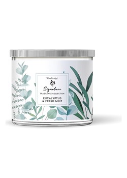 Woodbridge Świeca zapachowa " Eucalyptus &amp; Fresh Mint " - 410 g ze sklepu Limango Polska w kategorii Świece i dyfuzory - zdjęcie 188586426