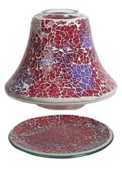 Woodbridge Klosz "Crimson Crackle" w kolorze czerwonym do świec - wys. 16 x Ø 16 cm ze sklepu Limango Polska w kategorii Świece i dyfuzory - zdjęcie 188586435