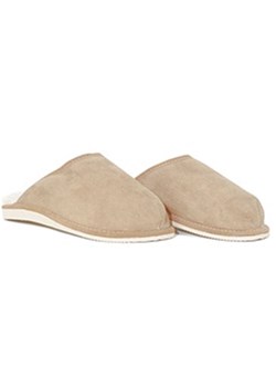 Kaiser Naturfellprodukte H&amp;L Wełniane kapcie w kolorze jasnobrązowym ze sklepu Limango Polska w kategorii Kapcie męskie - zdjęcie 188587817