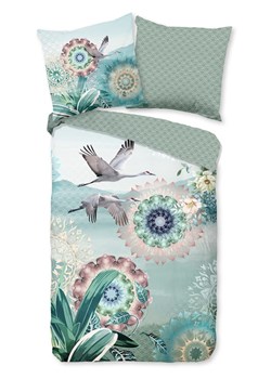 Hip Komplet pościeli satynowej "Kimora" w kolorze zielonym ze wzorem ze sklepu Limango Polska w kategorii Pościele - zdjęcie 188591196