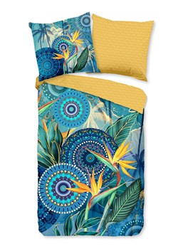 Hip Komplet pościeli satynowej w kolorze niebiesko-żółtym ze sklepu Limango Polska w kategorii Pościele - zdjęcie 188591258