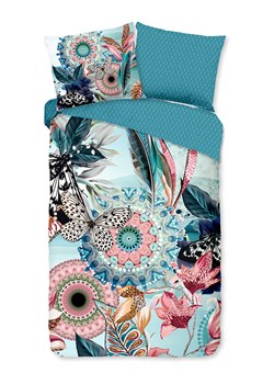 Hip Komplet pościeli satynowej "Maximilian" w kolorze jasnoróżowo-błękitnym ze sklepu Limango Polska w kategorii Pościele - zdjęcie 188591269