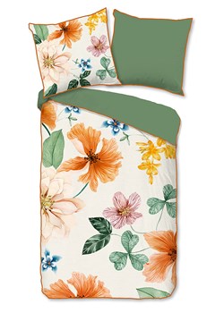 Descanso Komplet pościeli satynowej "Annabelle" w kolorze zielonym ze wzorem ze sklepu Limango Polska w kategorii Pościele - zdjęcie 188591357