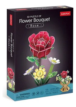 CubicFun 120-częściowe puzzle 3D "Flower Bouquet Rose" - 8+ ze sklepu Limango Polska w kategorii Puzzle - zdjęcie 188594648