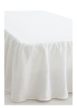 Ellos Home Lniana falbana "Candice" w kolorze białym na łóżko ze sklepu Limango Polska w kategorii Prześcieradła - zdjęcie 188595516