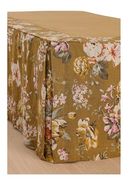 Ellos Home Lniana falbana "Candice" w kolorze khaki na łóżko ze sklepu Limango Polska w kategorii Prześcieradła - zdjęcie 188595585