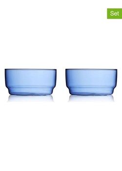 Lyngby Glas Miski (2 szt.) "Torino" w kolorze niebieskim - Ø 12 cm ze sklepu Limango Polska w kategorii Naczynia - zdjęcie 188600896