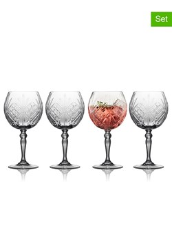 Lyngby Glas Szklanki (4 szt.) "Melodia" do ginu z tonikiem - 650 ml ze sklepu Limango Polska w kategorii Naczynia - zdjęcie 188600905