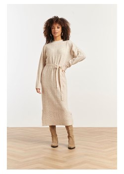 Smashed Lemon Sukienka dzianinowa w kolorze beżowym ze sklepu Limango Polska w kategorii Sukienki - zdjęcie 188601555